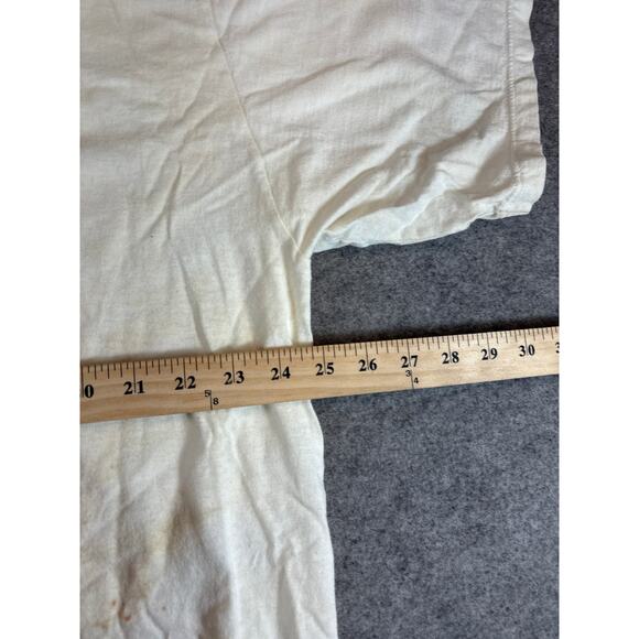 VINTAGE 90s Chicago Bulls NBA Shirt Men 2XL White Graphic Starter Basketball Tee - Picture 2 of 9